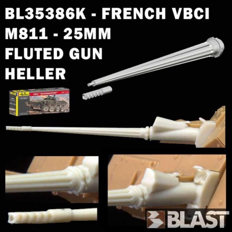 BL35386K - FRENCH VBCI M811 - 25MM FLUTED GUN - HELLER