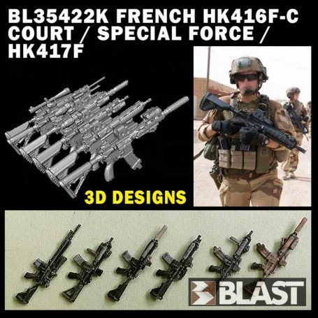 BL35422K - FRENCH HK416F-C COURT - SPECIAL FORCE - HK417F - 6 PCS