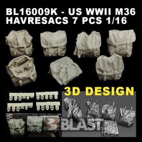 BL16009K - US WWII M36 HAVRESACS 7 PCS 1/16