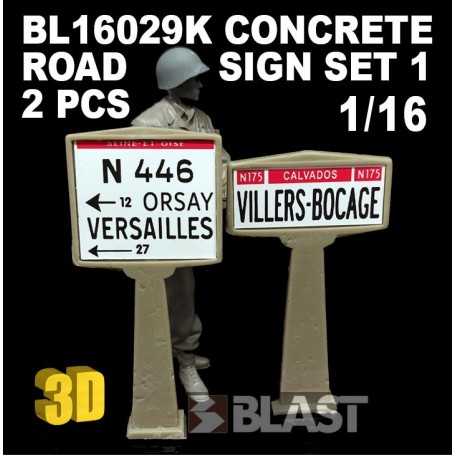 BL16029K - CONCRETE ROAD SIGN SET 1 - 2 PCS