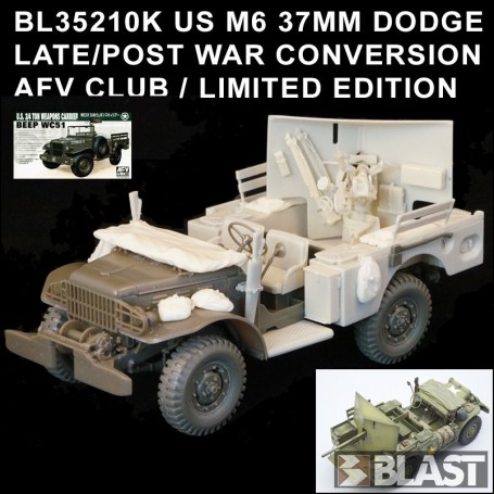 BL35210K - US M6 37MM DODGE LATE WAR CONVERSION - AFV CLUB / LIMITED EDITION