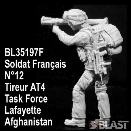 BL35197F - SOLDAT FRANCAIS N12 TIREUR AT4 - TASK FORCE LAFAYETTE - AFGHANISTAN*