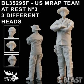BL35295F - US MRAP TEAM AT REST N3 - 3 DIFFERENT HEADS