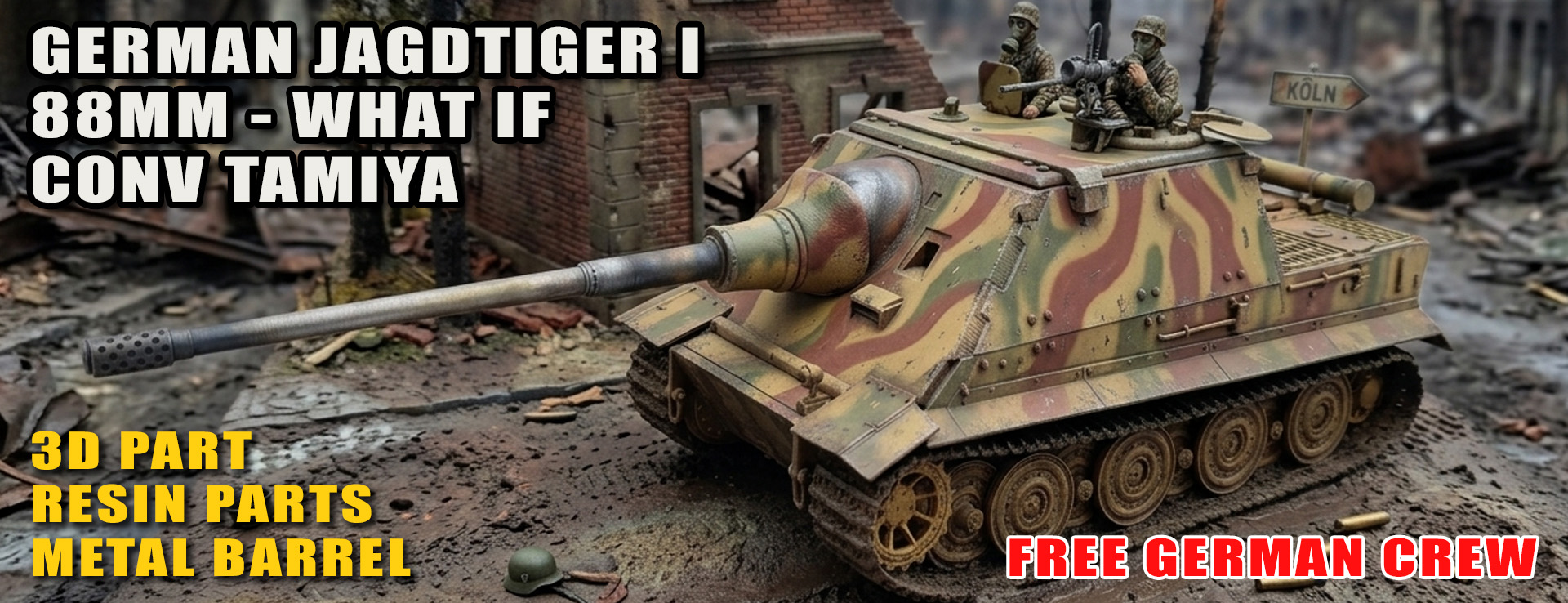 BL35396K - GERMAN JAGDTIGER I 88MM